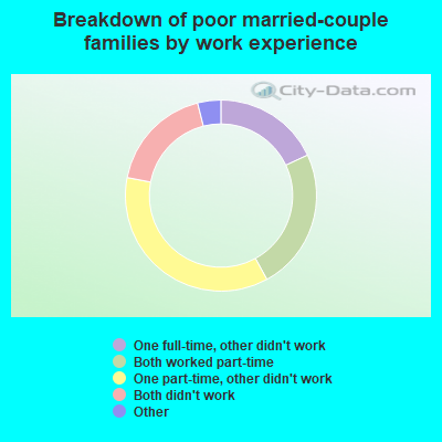 Breakdown of poor married-couple families by work experience