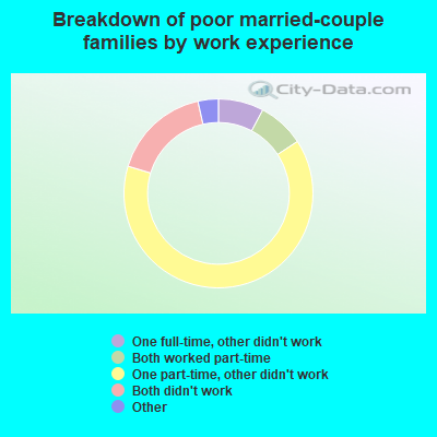 Breakdown of poor married-couple families by work experience