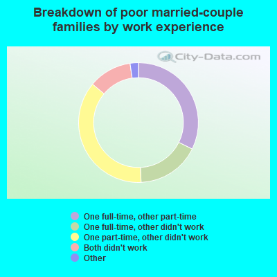 Breakdown of poor married-couple families by work experience