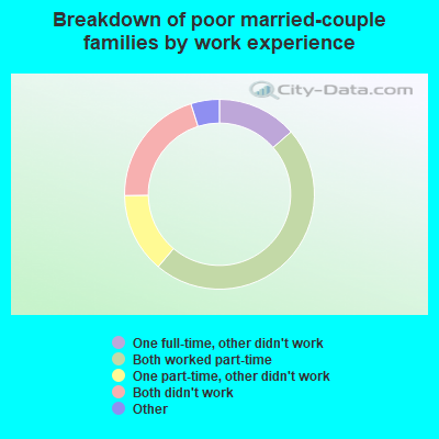 Breakdown of poor married-couple families by work experience