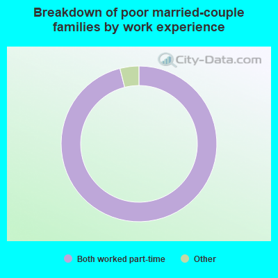 Breakdown of poor married-couple families by work experience