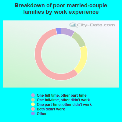 Breakdown of poor married-couple families by work experience