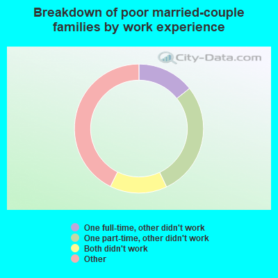 Breakdown of poor married-couple families by work experience