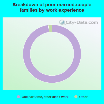 Breakdown of poor married-couple families by work experience