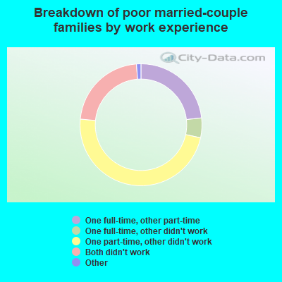 Breakdown of poor married-couple families by work experience