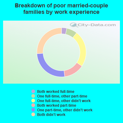 Breakdown of poor married-couple families by work experience