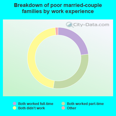 Breakdown of poor married-couple families by work experience