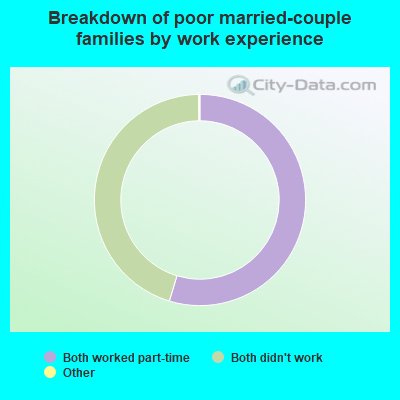 Breakdown of poor married-couple families by work experience