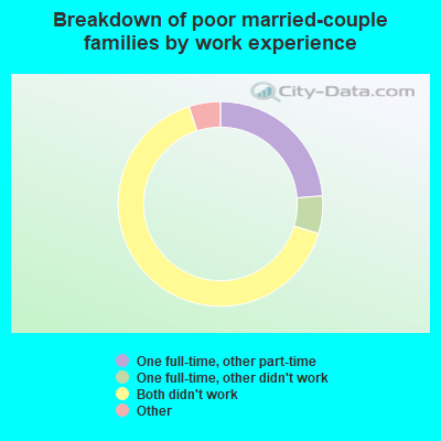 Breakdown of poor married-couple families by work experience