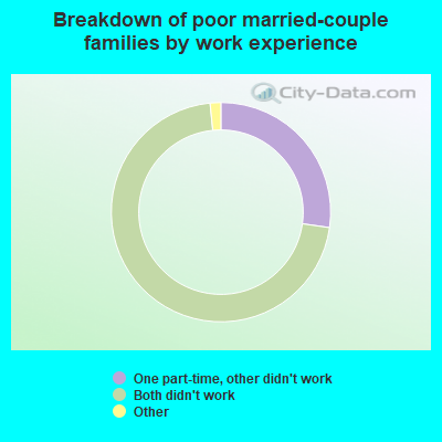 Breakdown of poor married-couple families by work experience