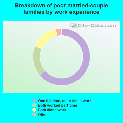 Breakdown of poor married-couple families by work experience