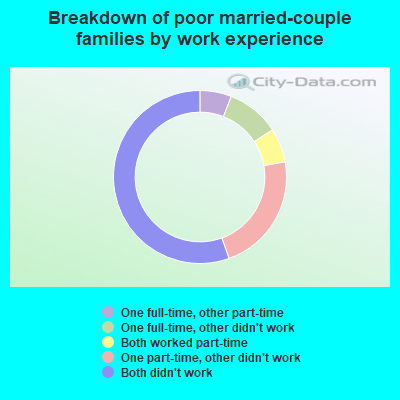 Breakdown of poor married-couple families by work experience