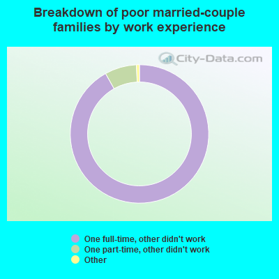 Breakdown of poor married-couple families by work experience