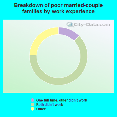 Breakdown of poor married-couple families by work experience