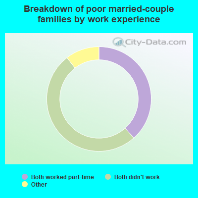 Breakdown of poor married-couple families by work experience