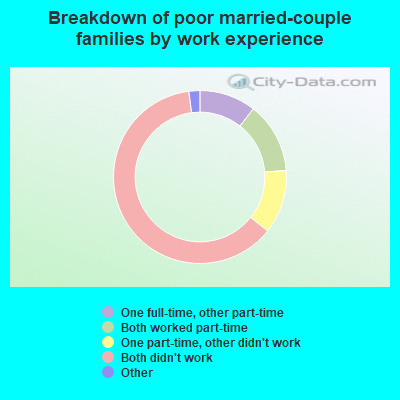 Breakdown of poor married-couple families by work experience