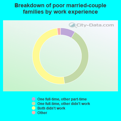 Breakdown of poor married-couple families by work experience