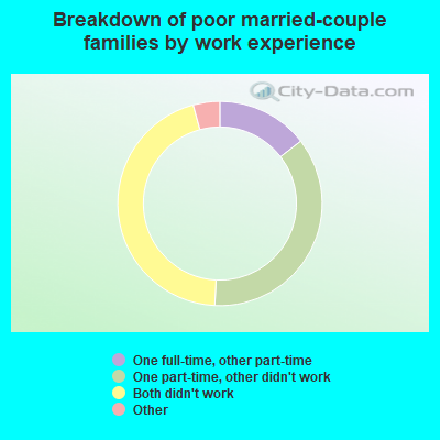 Breakdown of poor married-couple families by work experience