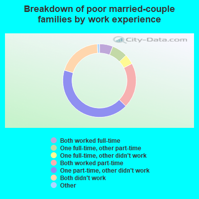 Breakdown of poor married-couple families by work experience