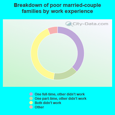 Breakdown of poor married-couple families by work experience