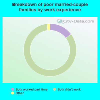 Breakdown of poor married-couple families by work experience