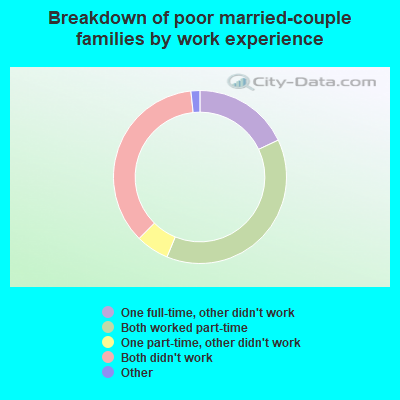 Breakdown of poor married-couple families by work experience