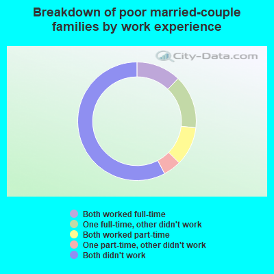 Breakdown of poor married-couple families by work experience