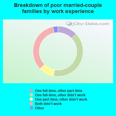 Breakdown of poor married-couple families by work experience