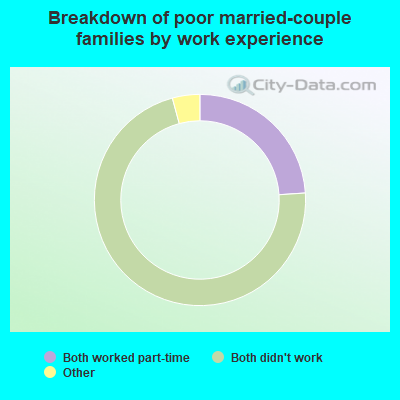 Breakdown of poor married-couple families by work experience