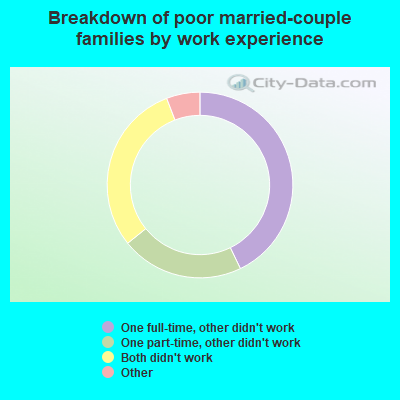 Breakdown of poor married-couple families by work experience