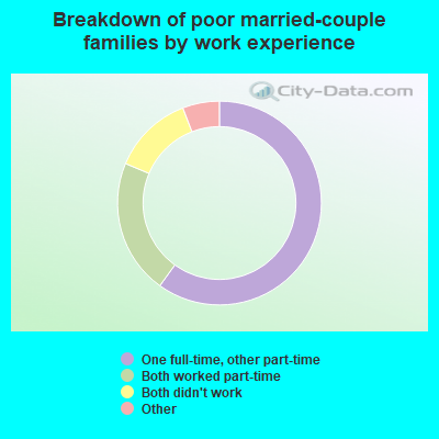 Breakdown of poor married-couple families by work experience