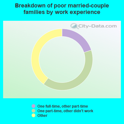 Breakdown of poor married-couple families by work experience