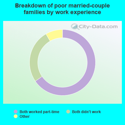 Breakdown of poor married-couple families by work experience