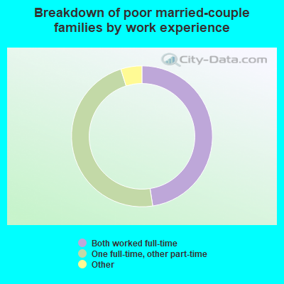 Breakdown of poor married-couple families by work experience