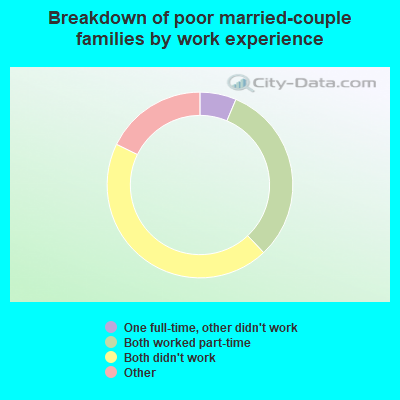 Breakdown of poor married-couple families by work experience