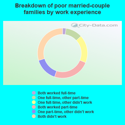 Breakdown of poor married-couple families by work experience