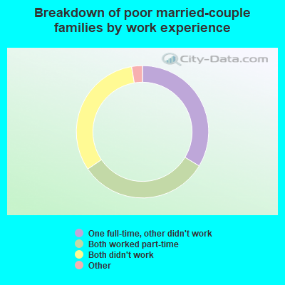 Breakdown of poor married-couple families by work experience