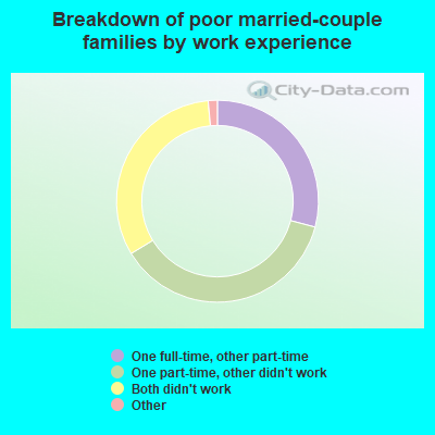 Breakdown of poor married-couple families by work experience