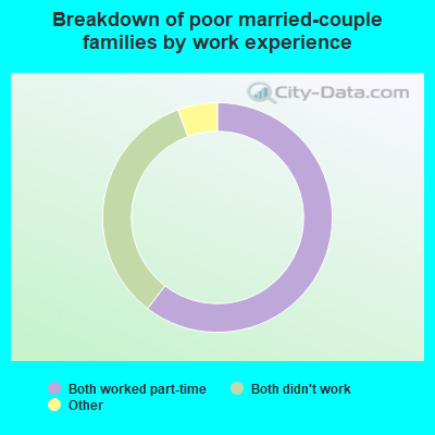 Breakdown of poor married-couple families by work experience