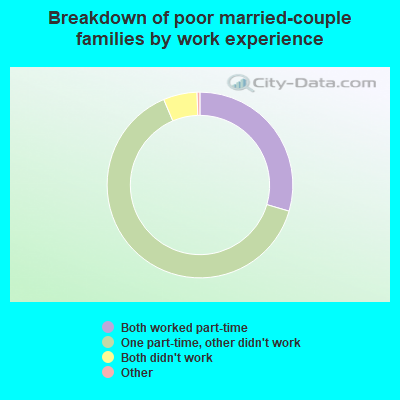 Breakdown of poor married-couple families by work experience