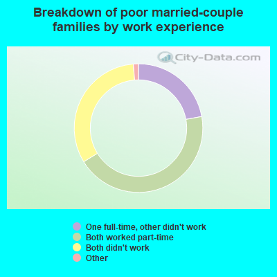 Breakdown of poor married-couple families by work experience