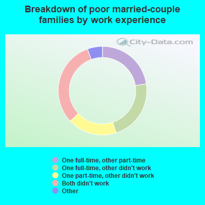 Breakdown of poor married-couple families by work experience