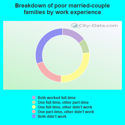 Breakdown of poor married-couple families by work experience