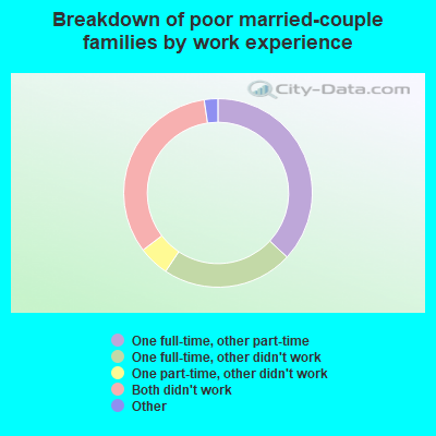 Breakdown of poor married-couple families by work experience