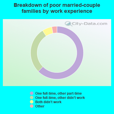 Breakdown of poor married-couple families by work experience