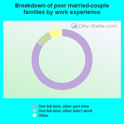 Breakdown of poor married-couple families by work experience