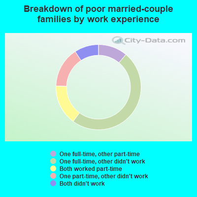 Breakdown of poor married-couple families by work experience