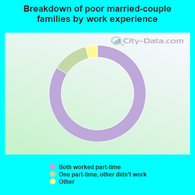 Breakdown of poor married-couple families by work experience