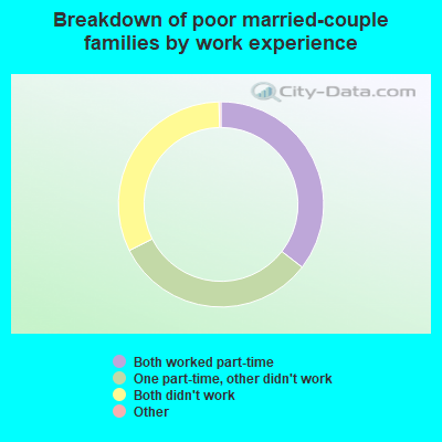 Breakdown of poor married-couple families by work experience