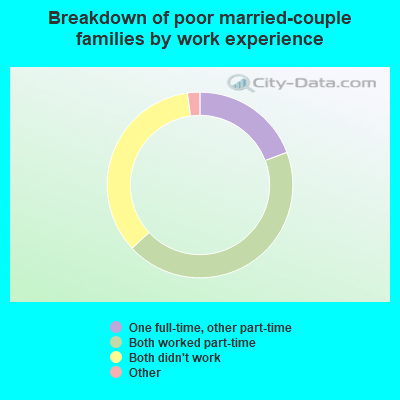 Breakdown of poor married-couple families by work experience